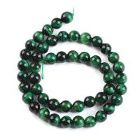 Tiger Eye Beads, Round, polished, DIY green 