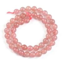 Strawberry Quartz Beads, Round, polished, DIY pink 