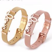 Fashion Zinc Alloy Bracelets, with Stainless Steel, plated, Adjustable & fashion jewelry & DIY 