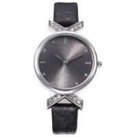 Uhrenarbänder für Frauen, Zinklegierung, mit PU Leder & Glas, chinesische Bewegung, plattiert, Modeschmuck, keine, 32x10mm,12x220mm, verkauft von PC