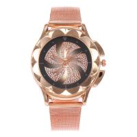 Uhrenarbänder für Frauen, Zinklegierung, mit Glas & Edelstahl, chinesische Bewegung, plattiert, Modeschmuck, keine, 37x29.5x9mm,15x230mm, verkauft von PC