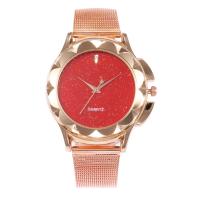 Uhrenarbänder für Frauen, Zinklegierung, mit Glas & Edelstahl, chinesische Bewegung, plattiert, Modeschmuck, keine, 37x29x9mm,15x230mm, verkauft von PC