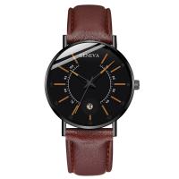 Men Wrist Watch, Zinc Alloy, with PU Leather, Chinese movement, plated, fashion jewelry & for man 