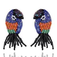 Seedbead Stud Earring, Parrot, fashion jewelry & for woman 