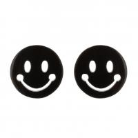 Stainless Steel Stud Earring, Smiling Face, fashion jewelry & for woman 8mm 