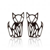 Stainless Steel Stud Earring, Fox, fashion jewelry & for woman & hollow 