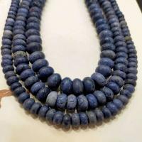 Natural Sponge Coral Beads, Round, polished, DIY blue 