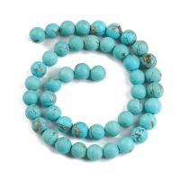 Synthetic Turquoise Beads, Synthetic Blue Turquoise, Round, polished, DIY dark green 