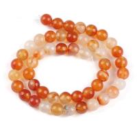 Natural Red Agate Beads, Round, polished, DIY yellow 