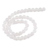 Natural White Agate Beads, Round, polished, DIY white 