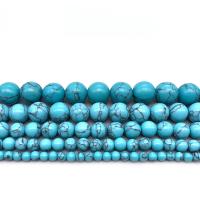 Synthetic Turquoise Beads, Synthetic Blue Turquoise, Round, polished, DIY turquoise blue 