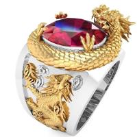 Gemstone Zinc Alloy Finger Ring, with Gemstone, plated, fashion jewelry 