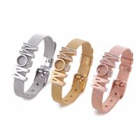Fashion Zinc Alloy Bracelets, with Stainless Steel, plated, Adjustable & fashion jewelry & DIY 