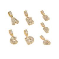 Cubic Zirconia Micro Pave Brass Pendant, with Cubic Zirconia, plated, fashion jewelry 
