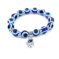 Evil Eye Jewelry Bracelet, Resin, with Zinc Alloy, for woman 10mm Approx 7.87 Inch 