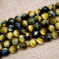 Tiger Eye Beads, Round, polished, DIY yellow 