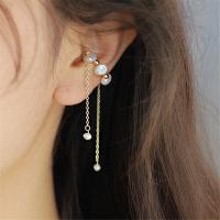 Boucles d'oreilles d'eau douce de Perle , laiton, avec perle d'eau douce cultivée, bijoux de mode, doré Vendu par PC