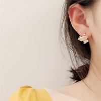 Freshwater Pearl Brass Earring, with Freshwater Pearl, fashion jewelry, golden 