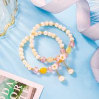 bracelet en laiton de perle d'eau douce cultivée, avec perle d'eau douce cultivée, bijoux de mode, plus de couleurs à choisir, 17cm, Vendu par brin