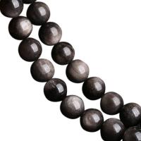 Silver Obsidian Beads, plated, fashion jewelry & DIY 