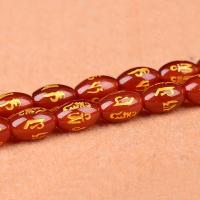 Natural Red Agate Beads, plated, fashion jewelry & DIY 