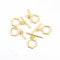 Brass Toggle Clasp, Pentagon, gold color plated, nickel, lead & cadmium free Approx 