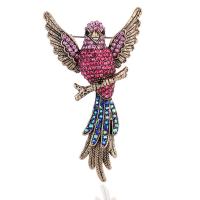Bijoux broche en Zinc alliage , alliage de zinc, oiseau, bijoux de mode & pour femme & avec strass, plus de couleurs à choisir Vendu par lot