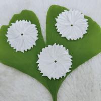 Abalorios de Nácar Blanca Natural, Flor, pulido, Bricolaje, más colores para la opción, Vendido por UD