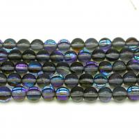 Glass Beads, Round, polished, DIY grey 