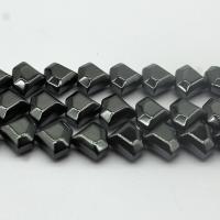 Nicht magnetische Hämatit Perlen, Non- magnetische Hämatit, Raute, poliert, DIY, schwarz, 8x8mm, verkauft von Strang