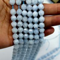 Aquamarin Perlen, poliert, DIY & verschiedene Größen vorhanden & facettierte, blau, verkauft von Strang