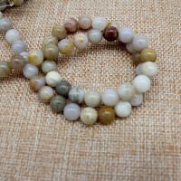 Natürlichen Bambus Achat Perlen, rund, poliert, DIY & verschiedene Größen vorhanden, verkauft von Strang