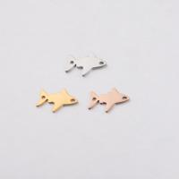 Stainless Steel Charm Connector, Shark, plated, DIY 