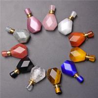 Natural Stone Perfume Bottle Pendant, with Zinc Alloy, fashion jewelry & Unisex 