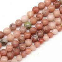 Perle en jade de fleur de prune, fleur de prune de jade, Rond, bijoux de mode & DIY & normes différentes pour le choix, camouflage rose, Vendu par brin