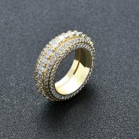 Cubic Zirconia Micro Pave Brass Finger Ring, plated, fashion jewelry & with cubic zirconia 