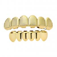 Teeth Hip Hop Jewelry, Brass, plated, DIY Upper teeth 5cmx1.3cm  Lower teeth 4cmx1.1cm 