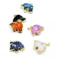 Ice Quartz Agate Pendants, plated, random style & fashion jewelry & DIY, mixed colors 