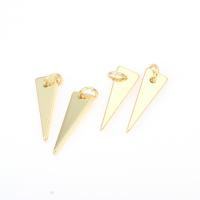 Brass Jewelry Pendants, Triangle, gold color plated, nickel, lead & cadmium free Approx 