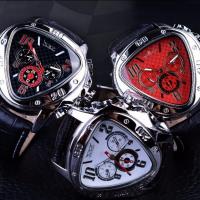 Bracelets de montre pour hommes, alliage de zinc, avec cuir PU & verre, mouvement chinoise, Placage, sans imperméable à l’eau, plus de couleurs à choisir Vendu par PC