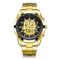 Men Wrist Watch, Zinc Alloy, with Glass & Stainless Steel, Chinese movement, plated, Life water resistant & for man & luminated 