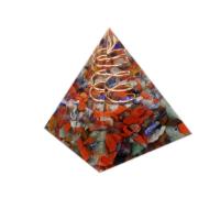 Amethyst Pyramid Decoration, with Natural Gravel, Pyramidal, for home and office & durable 