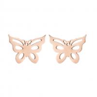 Stainless Steel Stud Earring, Butterfly, fashion jewelry & for woman & hollow 