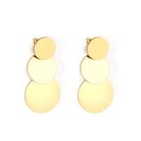 Stainless Steel Drop Earring, Round, fashion jewelry & for woman 
