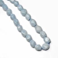 Aquamarin Perlen, Unregelmäßige, poliert, DIY & verschiedene Größen vorhanden, blau, verkauft von Strang