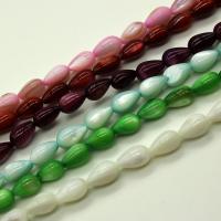 perle de coquillage teint, coquille, larme, poli, DIY, plus de couleurs à choisir Vendu par brin