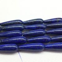 Natürlichen Lapislazuli Perlen, Tropfen, poliert, DIY, tiefblau, 10x30mm, verkauft von Strang
