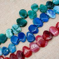 Gefärbte Achat Perlen, poliert, DIY & facettierte, keine, 25x30mm, 21PCs/Strang, verkauft von Strang