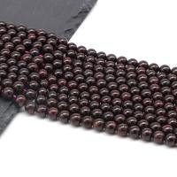 Natural Garnet Beads, Round, fashion jewelry & DIY brown 