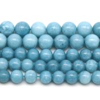 Aquamarine Beads, Round, fashion jewelry & DIY blue 